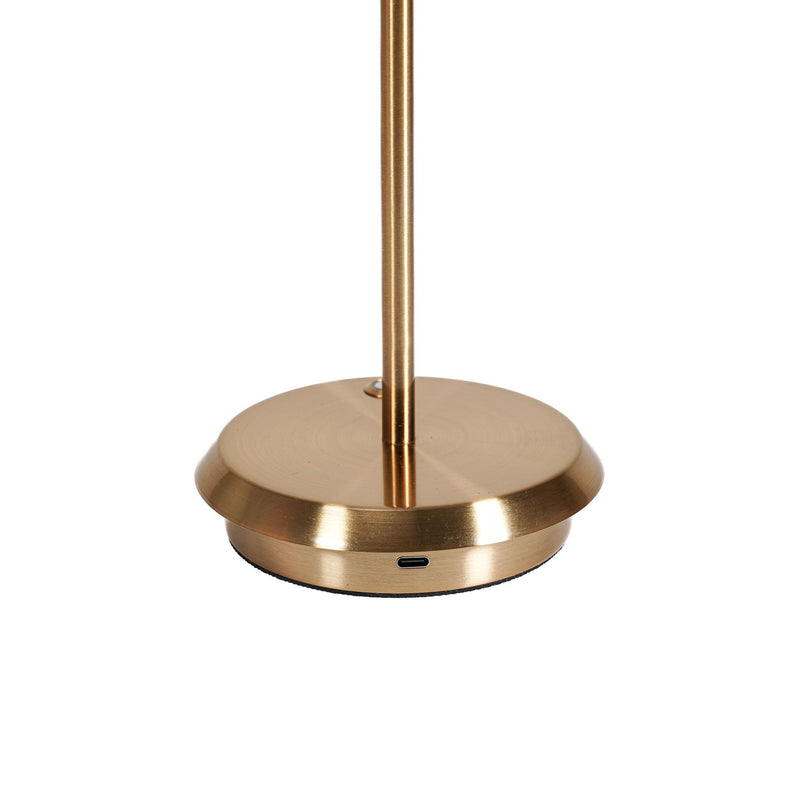 Noir & Pearl with Gold Lamp Base