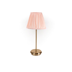 Blush Velvet with Gold Lamp Base