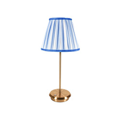 Blue Velvet Tides with Gold Lamp Base