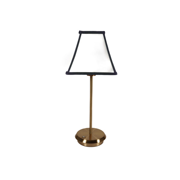 Noir & Pearl with Gold Lamp Base